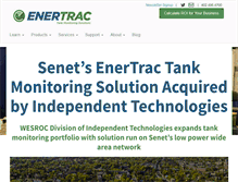 Tablet Screenshot of enertrac.com